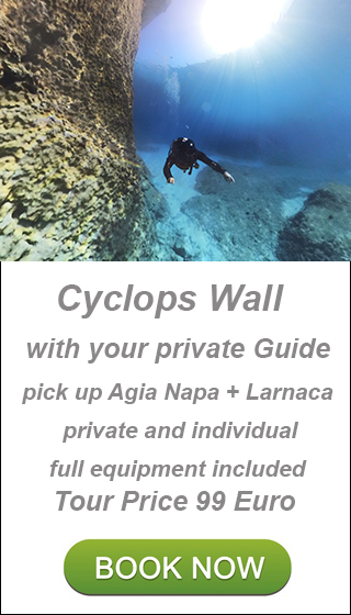 Cyclops wall, cyclops cave ,cyprus dive spot