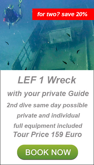LEF1 wreck Cyprus, private dive Cyprus