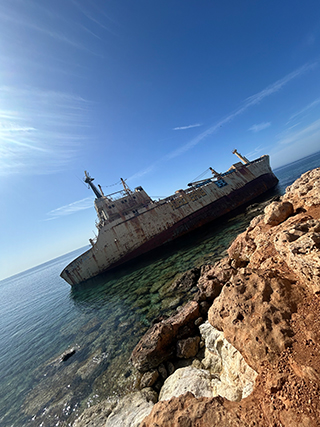 Edro III Shipwreck Cyprus, Cyprus shipwreck tour, abandoned ship Cyprus, lost places Cyprus