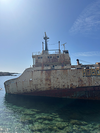 Edro III Shipwreck Cyprus, Cyprus shipwreck tour, abandoned ship Cyprus, lost places Cyprus