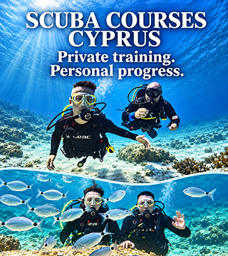 Scuba training in Cyprus with instructor