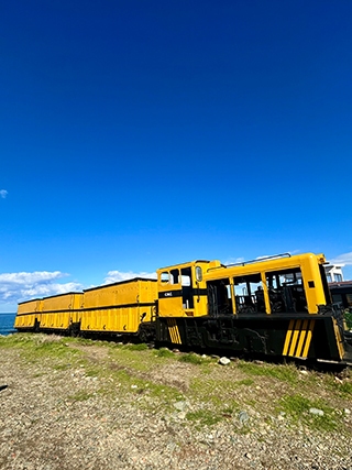 Old mining ore wagons in Lefke