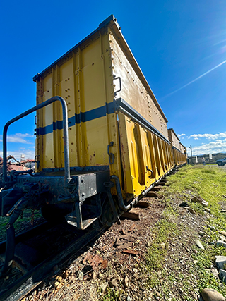 Old mining ore wagons in Lefke