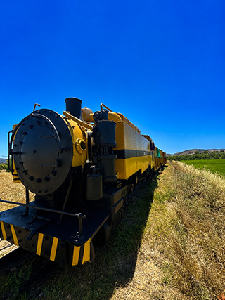 Old mining ore wagons in Lefke