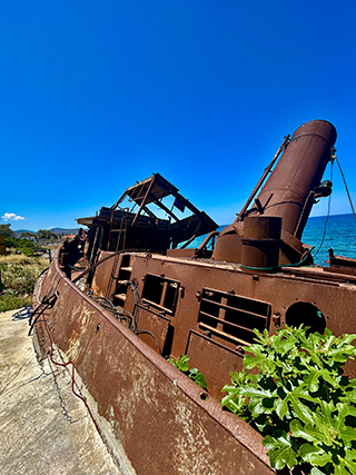 Old tugboat wreck on the Lefke coast