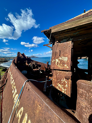 Old tugboat wreck on the Lefke coast
