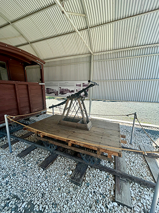 Old Cyprus railway equipment and exhibits