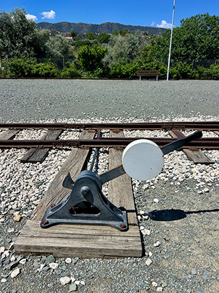 Historic railway wagon at Evrychou